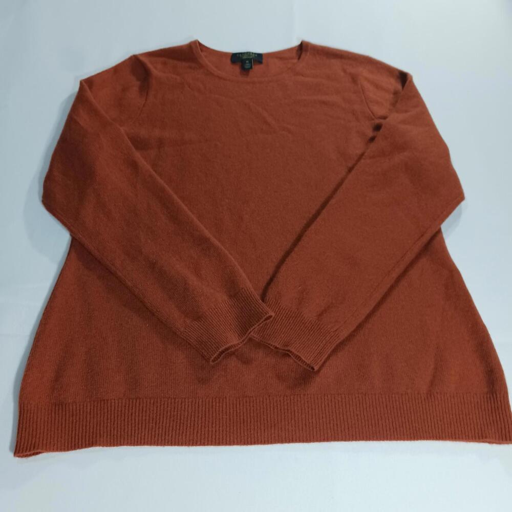 Charter Club Luxury Women's XL Burnt Orange Long Sleeve 100% Cashmere Sweater